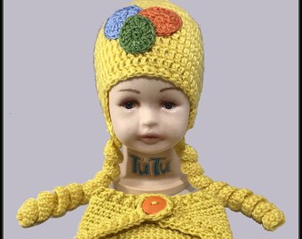 Crocheted Easter Hat & Diaper Cover Set: Newborn Photo Prop
