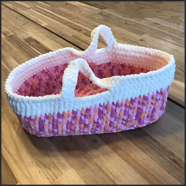 Crocheted Toy Doll Moses Basket Pattern !