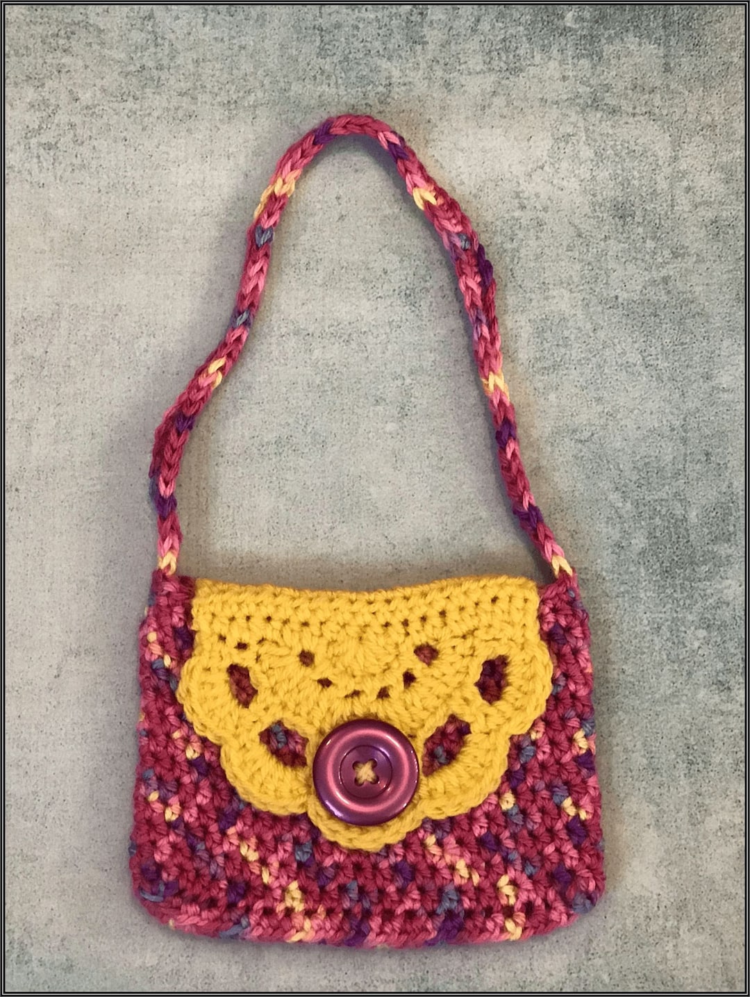 Toy Crocheted Purse for Kids Ready to Ship Etsy