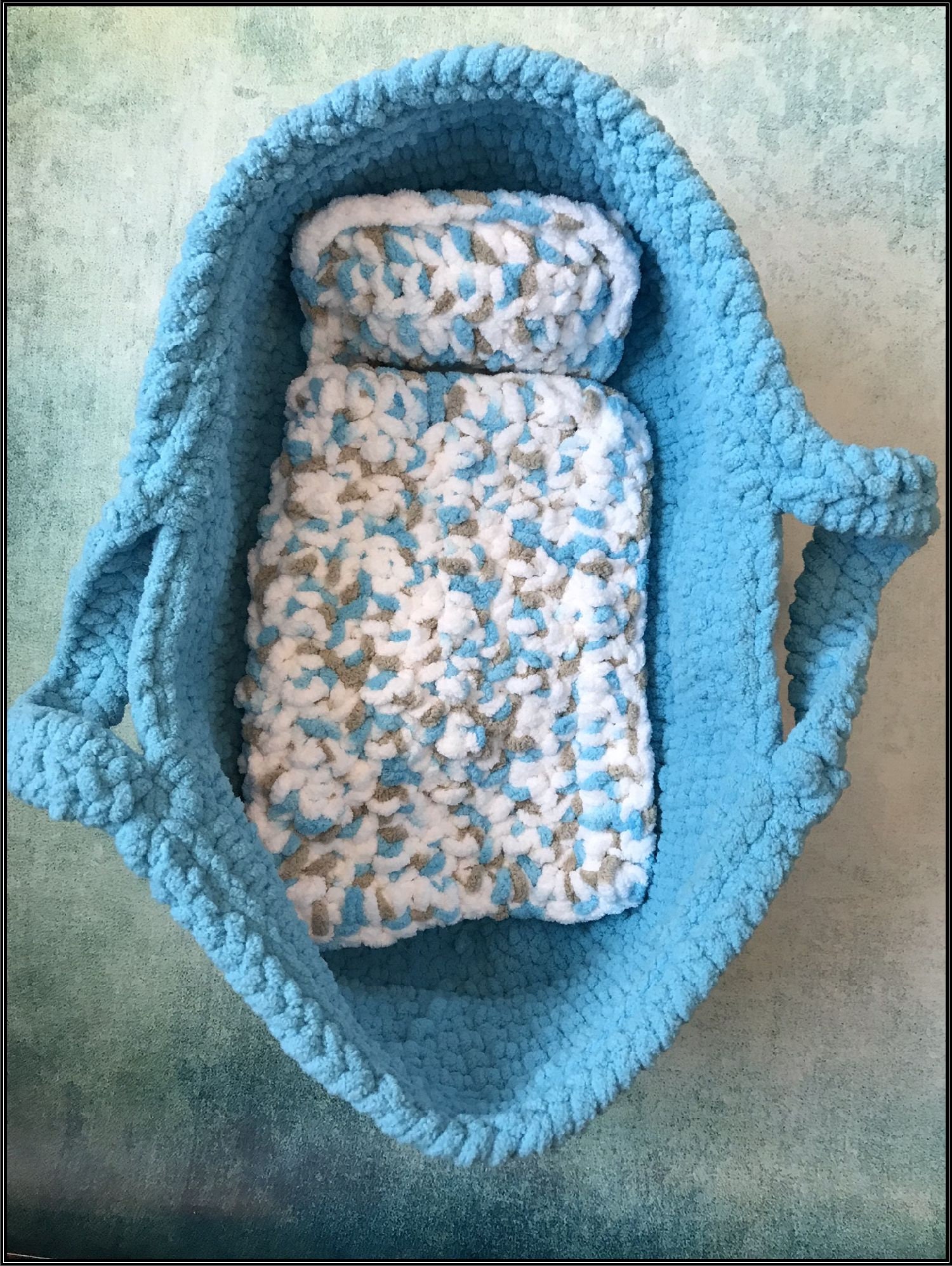 Crocheted Toy Doll Moses Basket Pattern Etsy