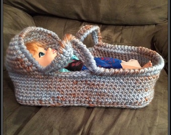 Crocheted Toy Doll Moses Basket Pattern !!