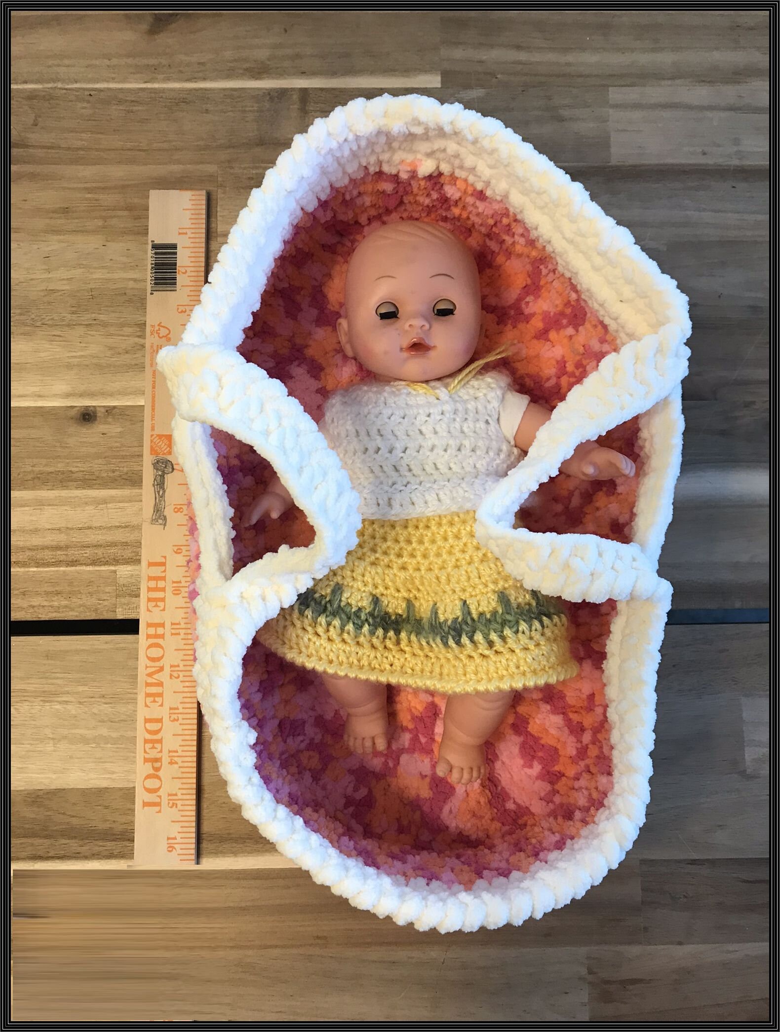 Crocheted Toy Doll Moses Basket Pattern Etsy