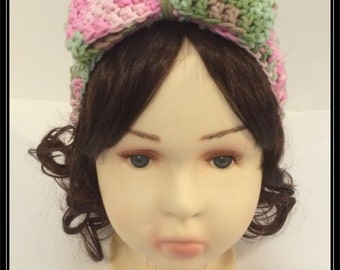 Headband Earwarmer with attached bow - Ready to ship!!
