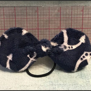 Minky Knot Hair Bow with elastic ! Navy Blue and Nautical patterns !!  Ready to ship !!