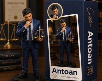 Personalized Lawyer Action Figure Gift | Custom Attorney Figurine | Law Graduate Gift | Future Lawyer Desk Decor | Legal Profession Gift