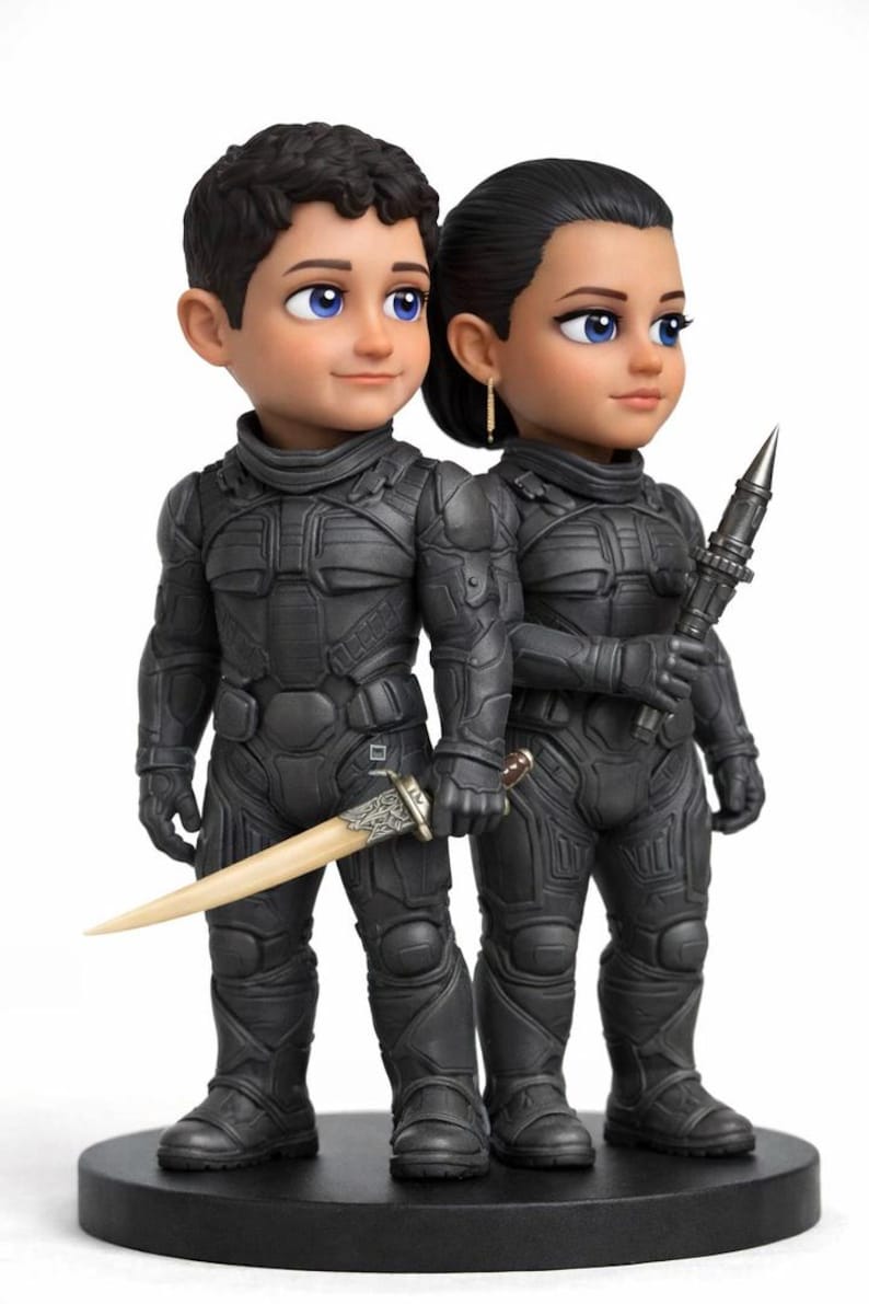 Custom Couple Caricature Statue – Personalized 3D Figurine from Photo image 4