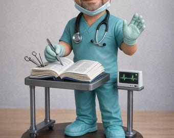 Personalized Doctor Figurine Gift | Custom Surgeon Bobblehead | Medical Graduation Gift | Doctor Appreciation Gift | Unique Gift for Physici
