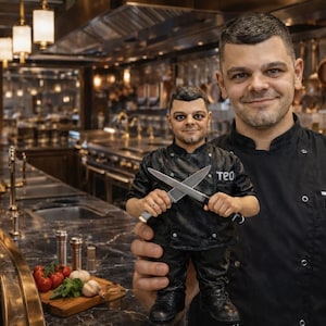 Personalized Chef Figurine from Photo | Custom Chef Gift | MasterChef Gift Idea |  Gift for Chef | Kitchen Lover Gift