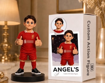Custom Football Figure Gift | Personalized 3D Soccer Doll From Photo | Mini Me Sports Figurine | Unique Gift For Him