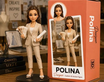 Personalized Designer Figurine | Custom Fashion Designer Doll | Unique Gift for Interior & Graphic Designers