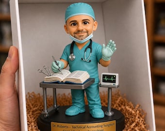 Personalized Doctor 3D figure Gift | Custom Surgeon Bobblehead | Medical Graduation Gift | Doctor Appreciation Gift | Unique Gift for him