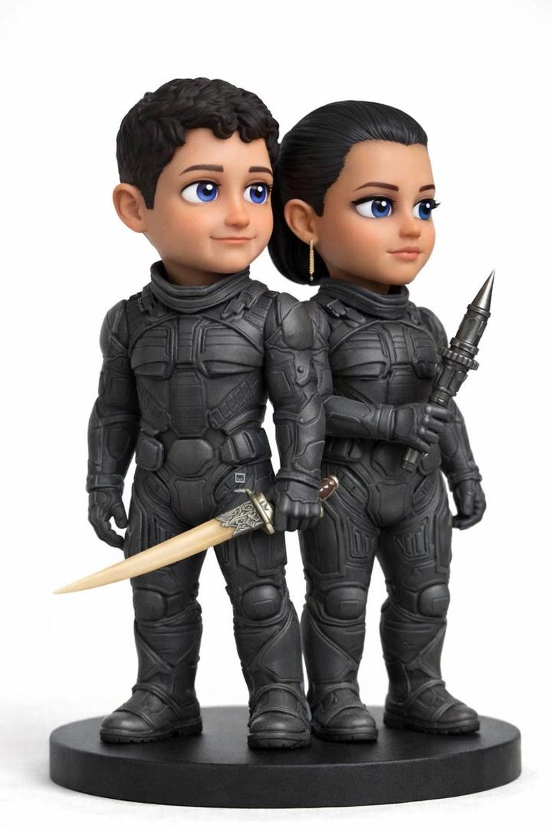 Custom Couple Caricature Figure– Personalized 3D Bobblehead from Photo image 15