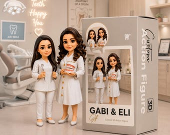 Custom Dentist Figurine Gift for Dental Clinic | Personalized 3D Action Figure for Dentist & Dental Student | Graduation Gift for DDS