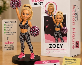 Turn Your Girlfriend Into a Tiny Queen, Custom 3D Action Figure (Warning: May Cause Desk Envy) Personalized 3D Figure