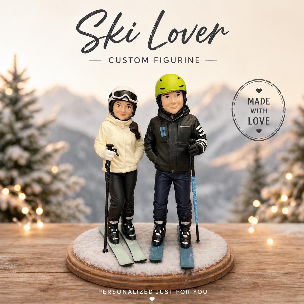 【プップさま】christmas doll ୨୧ 森でスキーをする 男の子 Mini skiing figurines - Etsy 日本