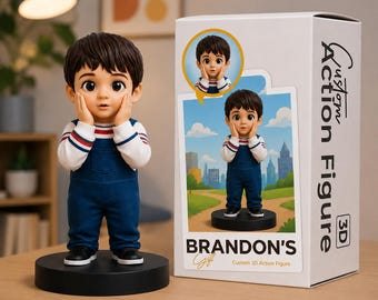 Custom 3D Action Figure from Photo - Personalized Miniature Child Portrait Statue - Unique Birthday Gift for Parents, Custom Kid Figurine