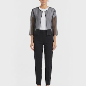 Silk organza crop jacket/ Short shrug jacket