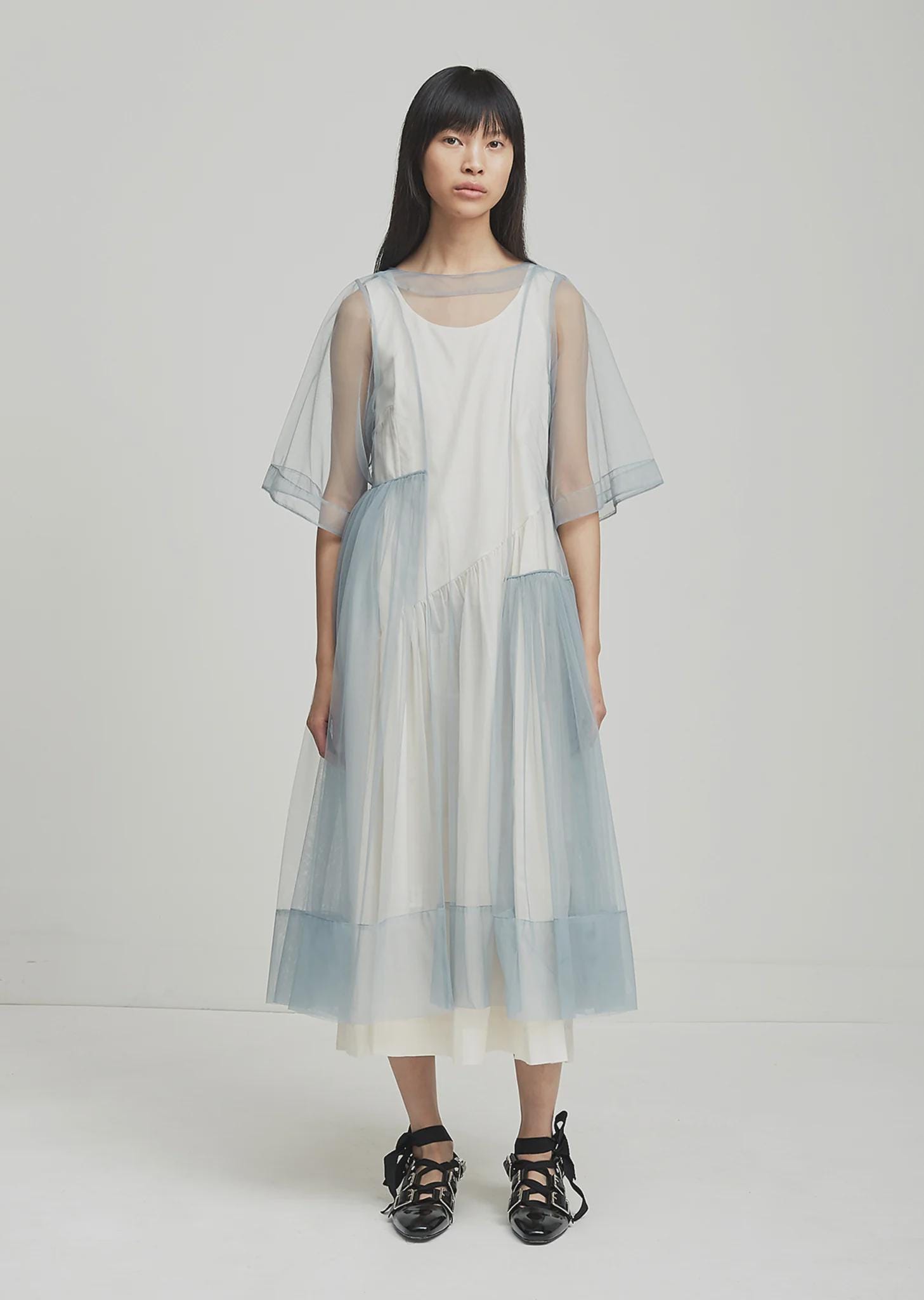 knee length dresses for ladies Sheer Lily Smock Dress main image 0