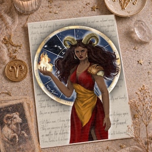 Aries Zodiac Illustration Art Print