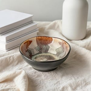 Bol à trempette en céramique artisanale, plat de préparation à glaçure réactive biologique, bol à sauce soja rustique en céramique naturelle, bol Wabi Sabi, cadeau de pendaison de crémaillère.