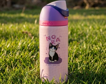 Kundenspezifische Haustierwasserflasche, personifizierte Hundekatzen-isolierte Flasche 16oz, Haustier-Foto-Bechergeschenk für Haustierliebhaber