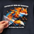 DTF Transfer – Your logo/design on textiles – personalized iron-on sublimation printing (iron-on transfer) product logo