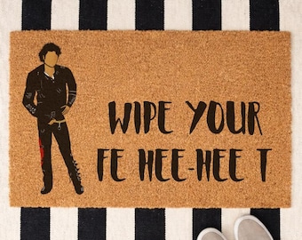 Wipe Your Feet Doormat – Funny MJ Welcome Mat | Pop Culture Front Porch Decor | Unique Gift for Music Lovers
