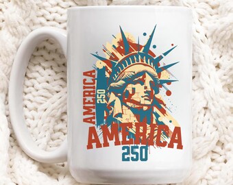 USA Independence Anniversary Cup • America 250 Mug • Fourth of July Gift •1776–2026 Patriotic Coffee Mug • American Pride Mug
