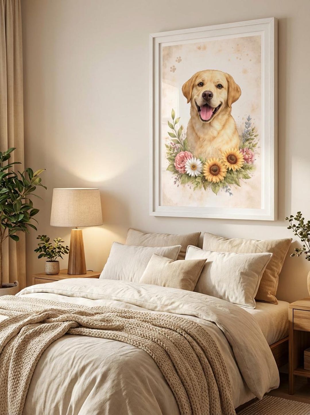 Labrador Retriever Dog Poster Printable, Lab Dog Wall Art, Personalised ...