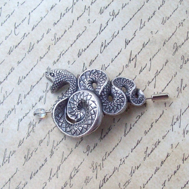 Stick Pin Snake Snake Shawl Pin, Silver Shawl Pin, Reptile, Silver Snake, Lapel Pin ...
