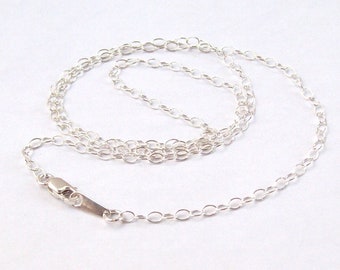 24 inch, 925 Sterling Silver Chain Necklace, soldered links, polished,  round cable, 3x2mm, medium chain, strong