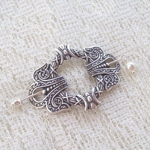 Silver Celtic Shawl Pin, Celtic Lapel Pin, silver shawl pin, mothers day, stick pin, hat pin, spring fashion, silver scarf pin image 4