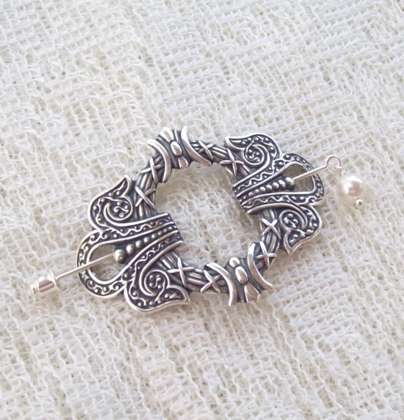 Silver Celtic Shawl Pin, Celtic Lapel Pin, silver shawl pin, mothers day, stick pin, hat pin, spring fashion, silver scarf pin image 4