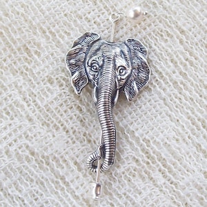 Elephant Shawl Pin, Lapel Pin, silver shawl pin, animal, sweater pin, silver elephant, fall fashion, scarf pin, african