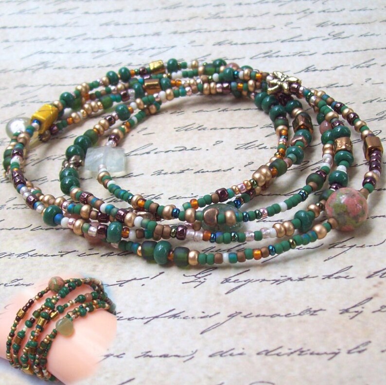 Deep In Heart Of Emerald Forest >> Sale Forest Green Wrap Bracelet Gold Beaded Wrap Jade Wrap Etsy Deep In Heart Of Emerald Forest >> Sale Forest Green Wrap Bracelet Gold Beaded Wrap Jade Wrap Etsy