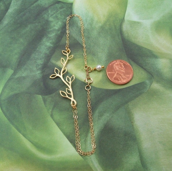 Tree Branch Anklet Gold Anklet Plus Size Bracelet 14K Gold - Etsy