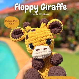 Patrón de jirafa flexible a crochet / Peluche de amigurumi (Descarga en PDF)
