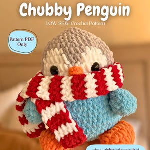 Patrón de ganchillo para pingüino regordete – Peluche amigurumi de fácil confección (Descarga en PDF)