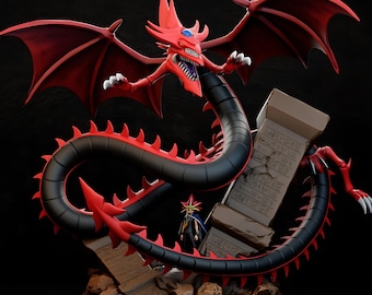 Crimson Storm Sky Serpent | Ancient Thunder Dragon God | STL 3D PRINT | Divine Dragon Statue