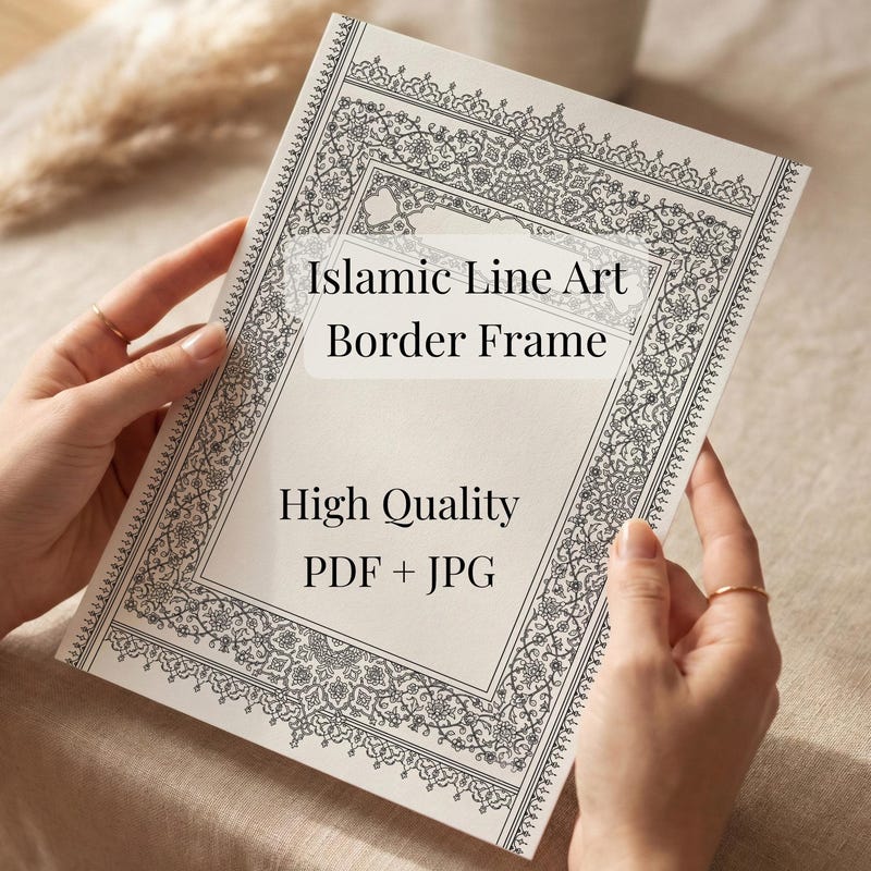 Nikah Frameborder Islamic Border Outline - Etsy UK