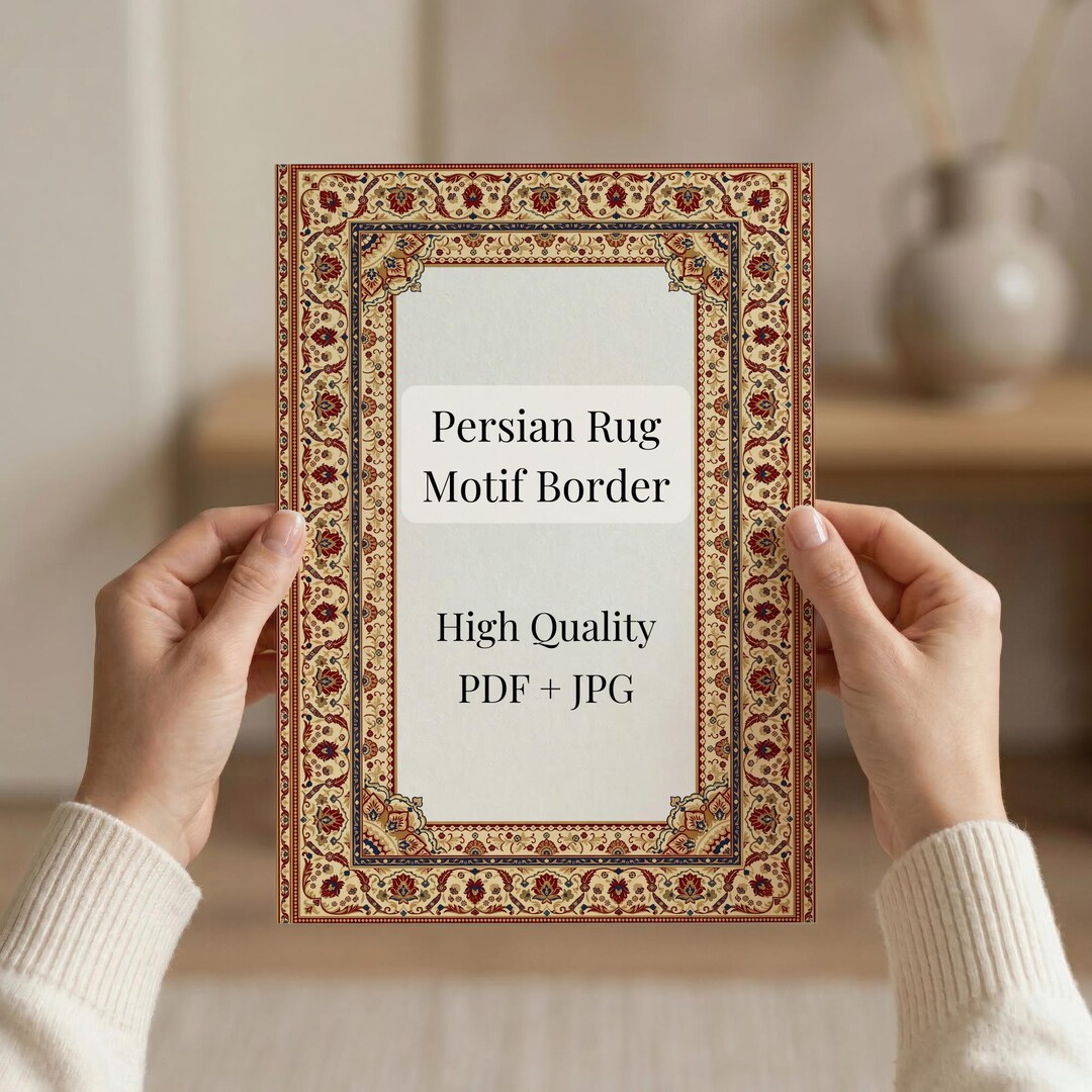 Manuscript Rug Ottoman Manuscript Frame Border, Arabic Eastern Oriental Rug Style ...