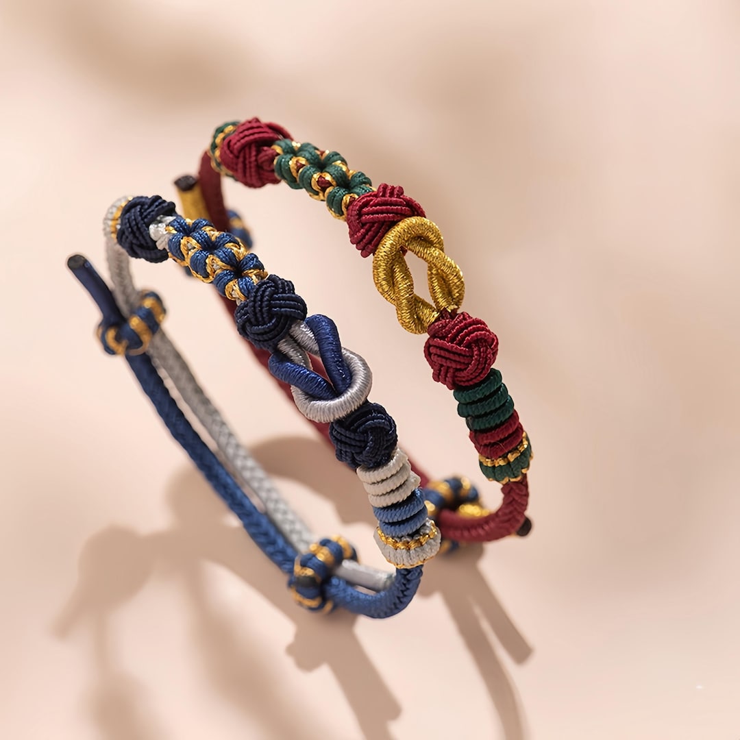 Talisman Rope Handmade Couple Protective Hand Rope, Buddhist Knot Talisman, No ...