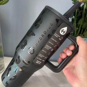 Hydrojug 40oz Traveler Tumbler – Personalized With Coffee Grid | Gift for Her | Traveler Cup