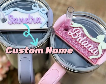 Étiquette personnalisée pour couvercle de couvercle de gobelet, accessoire de coupe Stanley personnalisé, cadeau de 40 oz 30 oz 20 oz pour elle