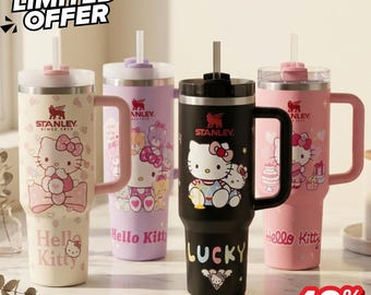 Stanley  40 oz Tumblers Personalized with Hello Kitty Designs | Stainless Steel Travel Cup