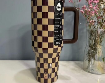 Gobelet de voyage Hydrojug 40 oz – personnalisé avec grille à café | Cadeau pour elle | Coupe du voyageur