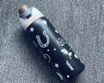 Gourde Owala de 32 oz personnalisée avec motif poker noir