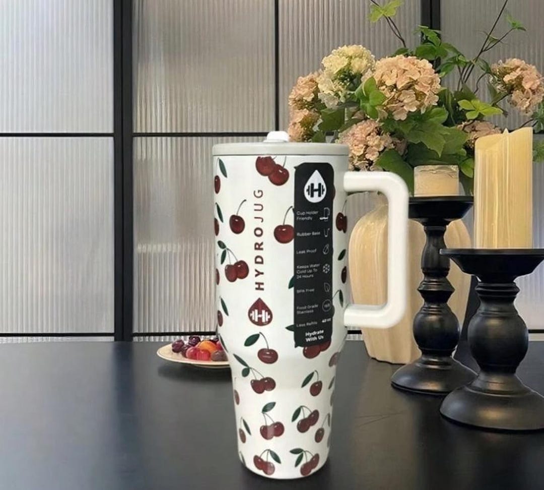 Hydrojug 40oz Traveler Tumbler Personalized With Cherry | Gift for Her ...