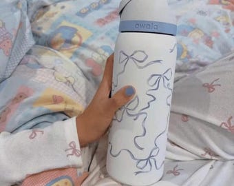 Gourde Owala de 32 oz - personnalisée avec un motif bleu