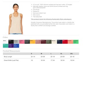 Puede incluir: Una camiseta de tirantes racerback de jersey en color beige con ajuste relajado, dobladillo inferior rematado y costuras laterales. La informaci&oacute;n del producto incluye un peso de 4,2 oz/yd&sup2;, composici&oacute;n y tabla de medidas corporales.